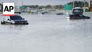 Storm dumps heaviest rain ever recorded in UAE, flooding Dubai's airport, roads
