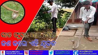 ଯୁବକଙ୍କ ଆଗରେ ସାତ ଫୁଟର ସାପ // Sukinda@Jigyansu Sahoo