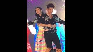 150520 Kris Wu and Fan Bingbing trying different poses @ Challengers Union Presscon