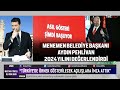 menemen belediye başkanı aydın pehlivan 2024 yılını değerlendirdi