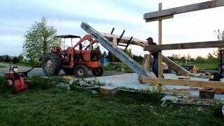 A Timber Frame Vlog #12: BIG TIMBERS...NO HELP: NO PROBLEM!!! 5/22/17