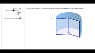 Cylinder formed by revolving rectangle