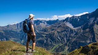 Hiking 12 hours straight from Elm to Linthal in the swiss mountains