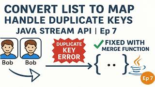 Convert List to Map using Stream API | Handle Duplicate Keys | Java 8 Interview Questions