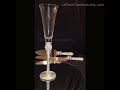 Swarovski Toasting Flutes and Knife Set, designed exclusively at LeFleur Creations