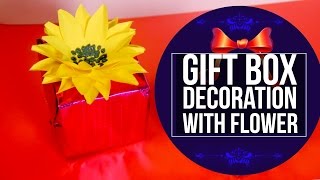 Diy Gift Box Flower Decoration | Easy To Make Paper Flowers - Craft Basket