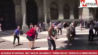 Alcaldesa Comunista de Santiago Irací Hassler bailando \