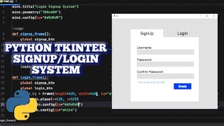 PYTHON Tkinter - Signup / Login System