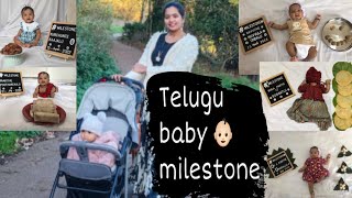 Telugu baby milestones photoshoot | baby photoshoot ideas | shastra’s memories | vaishnavi