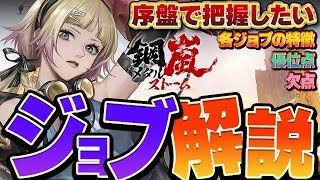 【鋼嵐】初心者必見！序盤で把握したい各ジョブの特徴について解説します！【メタスト】