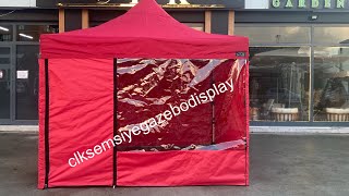 CLK Gazebo Çadırları - 3x3 Katlanır Portatif Çardak Gazebo Katlanabilir Tente Kamp Karavan Stand