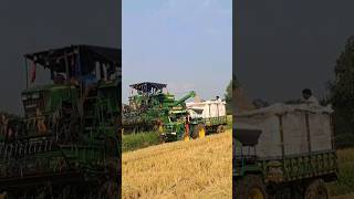 వరి పంట కోత #agriculture #tractor #johndeere #sunil @driving-and-farming-vlogs