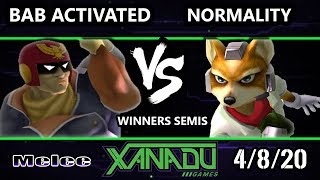 S@X 348 Online Winners Semis - Bab Activated (Captain Falcon) Vs. Normality (Fox) Smash Melee - SSBM