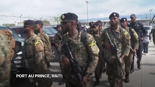 Jamaican soldiers and police arrive in Haiti to help fight gangs