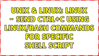 Unix & Linux: Linux - Send Ctrl+C using linux/bash commands for specific shell script