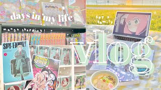 🧸♡ weekly vlog // manga shopping, anime, Japanese snacks picnic, penpal letters,