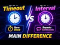 JavaScript setTimeout vs setInterval | Difference Explained with Examples