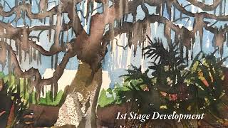 David Rankin Watercolor Demo of a 200 year old Live Oak, Bluffton, South Carolina