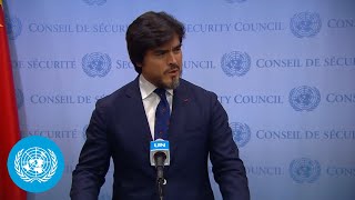 (EN/ES) Ecuador on UN Security Council Resolution on Palestine - Media Stakeout | United Nations