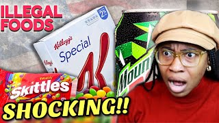 AMERICAN REACTS TO AMERICAN FOODS THAT ARE BANNED IN OTHER COUNTRIES! 🤯