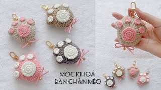 Crochet Cat paw | Móc khoá bàn chân Mèo