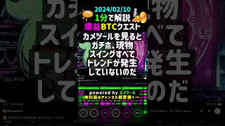 【爆益BTCクエスト】1分で解説！2025/02/12 #ビットコイン #btc #FX #仮想通貨 #暗号資産 #KameTool #カメツール #チャート分析ツール #デイトレード