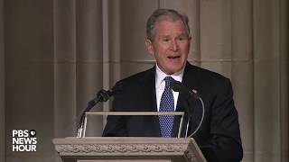 WATCH: George W. Bush pays tribute to his father