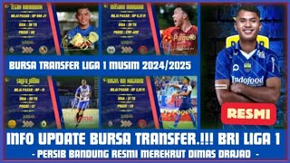 Info Update Bursa Transfer Terbaru❗BRI Liga 1 Musim 2024/2025 Persib Resmi mendatangkan Dimas Drajad