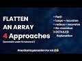 How to FLATTEN an array in JavaScript?  (4 ways in under 14 mins!) #flat #javascriptinterview