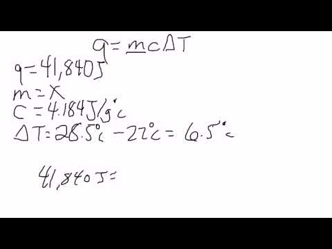 Specific Heat - Solving for the Mass Using the Specific Heat Formula Specific Heat - Solving for the Mass Using the Specific Heat Formula