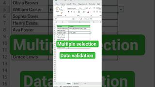 Select MULTIPLE Items in Excel Dropdown | Easy VBA Trick (Data Validation Hack) #exceltips #excel