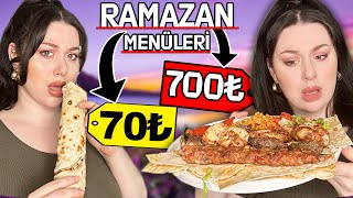 EN PAHALI VE EN UCUZ İFTAR MENÜSÜNÜ DENEDİM / 70TL vs 700TL / RAMAZAN MENÜLERİ 2023