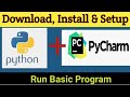 Download and Install Python and Pycharm IDE in windows | Python Tutorial