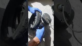 XIAOMI SCOOTER | EASY WAY TO MOUNT A SOLID TIRE TYRE #shorts