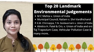 Top 20 Environmental Law Judgements | MC Mehta v. Union of India etc.. UCG NET LAW