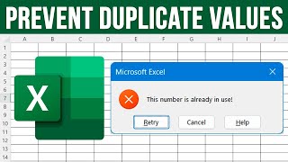 How to Prevent Duplicate Cell Entries in Excel (Data Validation Tutorial)