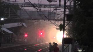 12010 SHATABDI EXP \u0026 FREIGHT TRAIN DESTROYING UDVADA AT 19:05HRS !!!!!!