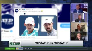 Tennis Channel Live: The Social Net, Mustache vs. Mustache
