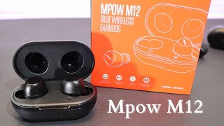 Mpow M12 Earbuds, Wireless Charging Earphones Dual Mic,  IPX8 Waterproof Touch Control Dual Modes