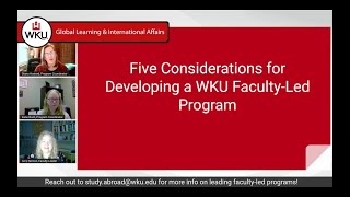 5 Considerations for Developing a Faculty-Led Program