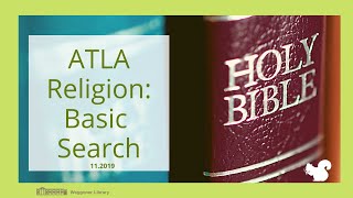 ATLA Religion with ATLASerials: Basic Search