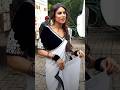 Nia Sharma flaunted her glamorous look in a black and white saree #shortsvideo #niasharma #bollywood