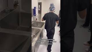 Entering the operating room for a same day total knee replacement surgery - outpatient total knee