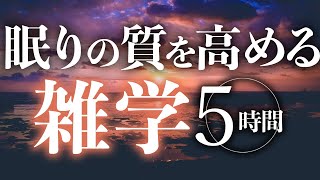 【睡眠導入】眠りの質を高める雑学5時間【合成音声】