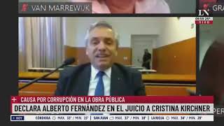 Alberto Fernández declara como testigo en la causa contra CFK