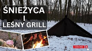 Leśny grill i pierwszy poważny śnieg