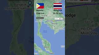 MANILA TO BANGKOK  real flight route