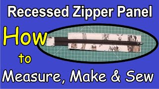 Recessed zipper tabs. How to make and measure tabs for any sized bags