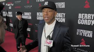 Russell Simmons talks about Berry \u0026 Smokey at the MusiCares 2023 red carpet !!!