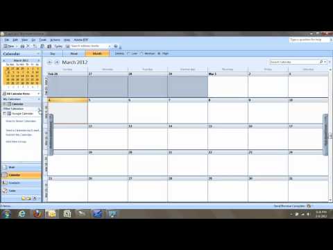 Synchronizing a Google Calendar with Microsoft Outlook